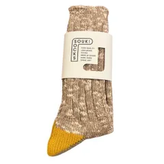 新品　メンズ　ソックス　SOUKISOCKS woody  ウッディ　キャメル