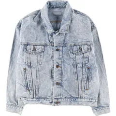 古着 90年代 リーバイス Levi's 75068-0219 ケミカルウォッシュ デニムジャケット Gジャン USA製 メンズM相当 ヴィンテージ/eaa550206