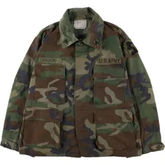 古着 80年代 米軍実品 迷彩柄 ウッドランドカモ B.D.U ミリタリージャケット USA製 MEDIUM-XX-SHORT メンズM相当 ヴィンテージ/eaa558631