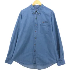 古着 00年代 ランズエンド LANDS' END 長袖 ボタンダウンデニムシャツ メンズL相当/eaa561001