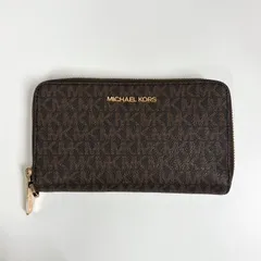 【057-a】MICHAEL KORS　マイケルコース　長財布　ウォレット　レザー　ブラウン