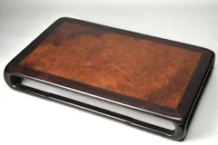 【蔵A5897】唐物　唐木葡萄天板卓　盆栽台　当時箱付き　60.5㎝