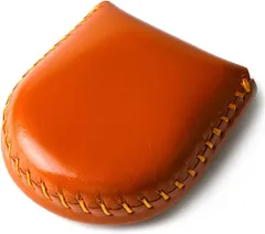 東京下町工房 コインケース 小銭入れ 使いやすい 本皮 コンパクト プレゼント (オレンジ,  Medium)