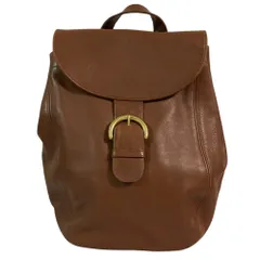 良品 COACH オールドコーチ USA製 レザー リュック バックパック デイパック 4134 ブラウン レディース 古着 中古 USED