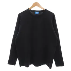 WWS T 洗えるストレッチニット L ダークネイビー クルーネック 長袖 /UO