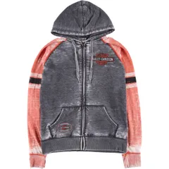 古着 ハーレーダビッドソン Harley-Davidson ラインストーン付き スウェットフルジップパーカー レディースL相当/eaa583968のサムネイル