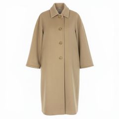 52a21 《美品》 MAX MARA マックスマーラ 銀タグ Wool Long Coat