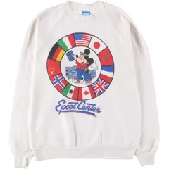 古着 80年代 ディズニー DISNEY MICKEY MOUSE ミッキーマウス 星条旗柄 キャラクタースウェットシャツ トレーナー USA製/eaa582361
