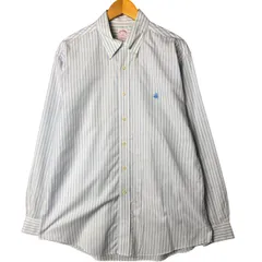 古着 ブルックスブラザーズ Brooks Brothers 346 長袖 ボタンダウンストライプシャツ メンズL相当/eaa585203
