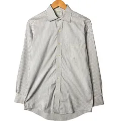 古着 ブルックスブラザーズ Brooks Brothers Est.1818 長袖 ワイドカラー コットンストライプシャツ メンズM相当/eaa585206
