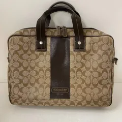 08w15183 COACH コーチ F70431 シグネチャー ブリーフケース メンズバッグ ビジネスバッグ  【中古品】