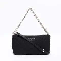 PRADA プラダ ショルダーバッグ ナイロン 2way チェーン キルティング【中古】