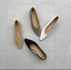 レディース フラット シューズ ベージュ