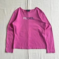 希少　～00s　archive　アーカイブ　Old Ralph Lauren　ラルフローレン　短丈ロングスリーブTシャツ　タイトトソー　胸ロゴプリント　ピチT　ピンク　一点物　Y2K　平成ギャル　RL GIRL logo print tight T-shirt