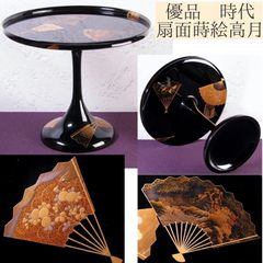 時代武具 鉄地透かし鍔 ［銘：武州住正方］ 金色絵 桐箱付 江戸時代