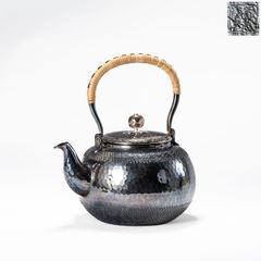 峯斎作 燻銀（杉目）湯沸 銀瓶 共箱】茶道具 煎茶道具 銀製 - メルカリ