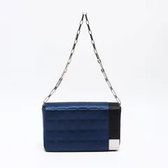 CHANEL シャネル ショルダーバッグ 2001-2002 サテン チョコバー 7番台