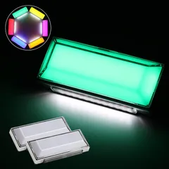 【特価セール】無極性 角型 全面発光 ホワイト(路肩灯) グリーン(マーカー) LEDマーカーランプ 12V/24Vトラック専用 DC10V-50V IP67 色選択可 防水 路肩灯機能付き サイドマーカー 2個セット、グリーン) LED OPPLIGHT