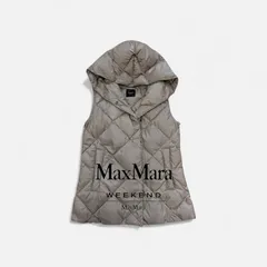 MaxMara　マックスマーラ　IT40 IT38 キルティングダウンベスト　ジレ　フード付き　体型カバー　高級品　お値打ち品　インナーダウン　重ね着　防寒　おしゃれ