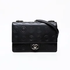 CHANEL シャネル ショルダーバッグ 28番台 2019 ガンメタリック チェーン COCO 型押し【中古】