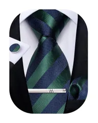 【数量限定】[DiBanGu] ネクタイ ストライプ ネクタイ ハンカチ カフスボタン タイピン セット 結婚式 ビジネス 入学式 卒業式 忘年会