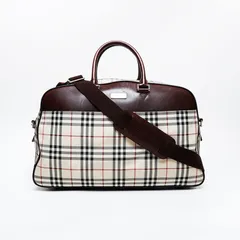 BURBERRY バーバリー ボストンバッグ ノバチェック キャンバス 2way【中古】