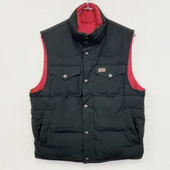 古着 used　Polo by Ralph Lauren　ポロバイラルフローレン　リバーシブルダウンベスト　赤　レッド　黒　ブラック　Mサイズ