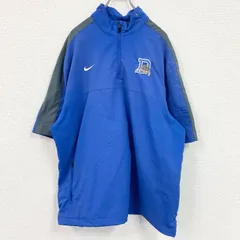古着 used　NIKE 　ナイキ　ハーフジップ半袖プルオーバー　青　ブルー　XLサイズ