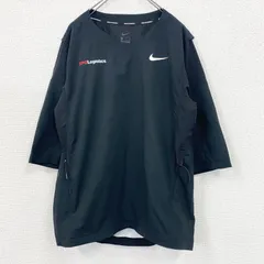 古着 used　NIKE　ナイキ　半袖プルオーバージャケット　スウッシュロゴ　黒　ブラック　Mサイズ