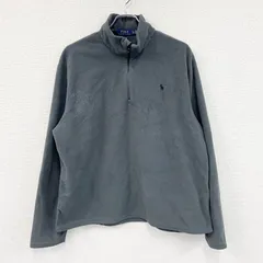 古着 used　POLO RALPH LAUREN　ポロラルフローレン　ハーフジップフリースジャケット/ ボアジャケット　グレー　XLサイズ