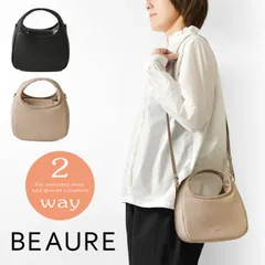 【新品】【Beaure ビュレ ヴュレ】ラウンド ミニ 2Way カウレザー トートバッグ (B-26132)レディース 本革 牛革 財布 小銭入れ 肩掛け 入学式 卒業式 きれいめ オケージョン セレモニー ナチュラル おしゃれ ナチュランド 50代 60代