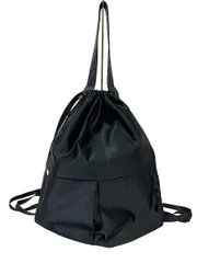 【中古】HIROKO KOSHINO　ヒロココシノ　リックサック　ブラック　 A4 軽量 おしゃれ 撥水 LUINI/ルイーニ＿s13＿セルモアから出品＿s-0483-r13