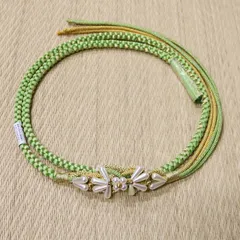 帯締め [03] 振袖用 正絹 丸組 ライトグリーン 緑