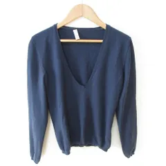 良品 BRUNELLO CUCINELLI ブルネロクチネリ Vネック カシミヤ ニット セーター S ネイビー レディース 古着 中古 USED