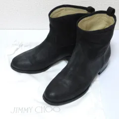 美品 JIMMY CHOO ジミーチュウ HARLEY スエード アンクルブーツ ショートブーツ 37 23.5cm相当 ブラック レディース 古着 中古 USED