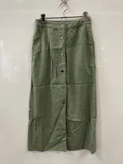c627⚫︎BEAUTY&YOUTH⚫︎ビューティ＆ユース⚫︎ユナイテッドアローズ⚫︎フロントボタン⚫︎ロング⚫︎スカート⚫︎sizeS⚫︎カーキ⚫︎日本製