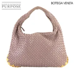 ボッテガ ヴェネタ BOTTEGA VENETA イントレチャート ホーボー ワンショルダー バッグ レザー パープル シルバー 金具 172026 90307132