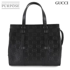 未使用 展示品 グッチ GUCCI GGエンボス トート バッグ レザー ブラック 625774 シルバー 金具 GG Embossed Tote Bag 90308415