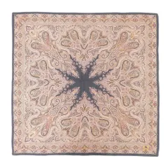 良品 ETRO エトロ ペイズリー柄 ウール シルク 大判ストール ブラック ブラウン メンズ レディース 古着 中古 USED