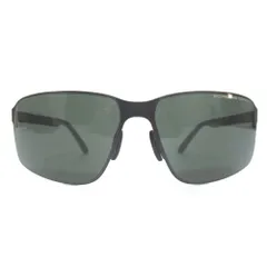 美品 PORSCHE DESIGN ポルシェデザイン P'8565 度なし サングラス 63□14 ブラックグリーン系レンズ メンズ 古着 中古 USEDのサムネイル
