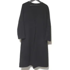 美品 ESSEN. LAUTREAMONT エッセン ロートレアモン ノーカラーコート サイズ38 ブラック レディース 古着 中古 USED