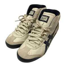 美品 Onitsuka Tiger オニツカタイガー MEXICO MID RUNNER BIRCH/INDIAN INK スニーカー THL328 サイズ23.5 ネイビー ホワイト レディース 古着 中古 USED