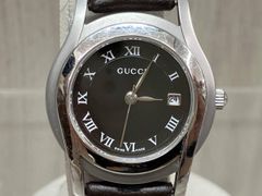 ☆不動品 GUCCI グッチローマン文字盤 腕時計 ブラック×シルバー