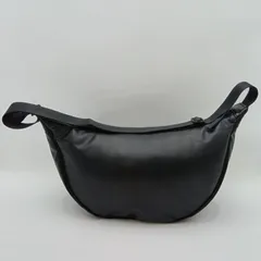 UNIQLO:C ユニクロシー レザータッチラウンドショルダーバッグ パフィー フェイクレザー レディース 黒 ブラック HBK5-25