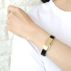 サンローラン ブレスレット レディース レザー メタル LE CARRE ロゴ SAINT LAURENT 651489AACUV1000