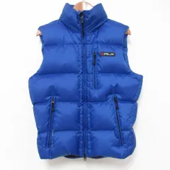 良品 RLX アールエルエックス ラルフローレン ダウン ベスト サイズXS 165/88A ブルー メンズ 古着 中古 USED