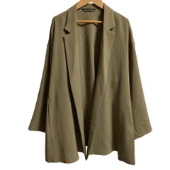 美品 mizuiro ind ミズイロインド ワイドシャツジャケット カーキ レディース 古着 中古 USED