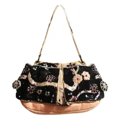 良品 JAMIN PUECH ジャマンピュエッシュ ビジュー ハンドバッグ ピンク レディース 古着 中古 USED