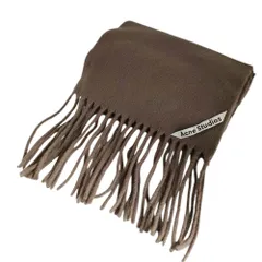 美品 Acne Studios アクネステュディオズ ウール フリンジマフラー ストール 27Z176 ブラウン グレージュ レディース 古着 中古 USED