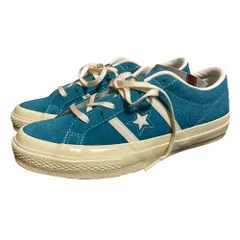 未使用 24SS CONVERSE コンバース STAR＆BARS スエード スニーカー US5.5 24.5cm程度 ターコイズブルー  レディース 古着 中古 USED